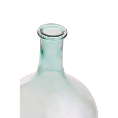 Blue Large Bottle Neck Recycled Glass Vase | Bexley