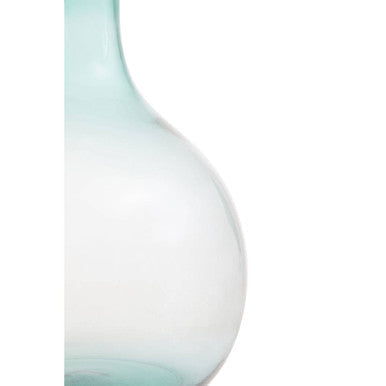 Blue Large Bottle Neck Recycled Glass Vase | Bexley