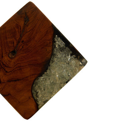 Set of 2 Teak and Resin Bookends | Sakra