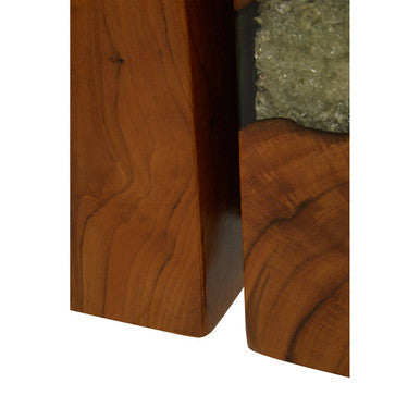 Set of 2 Teak and Resin Bookends | Sakra