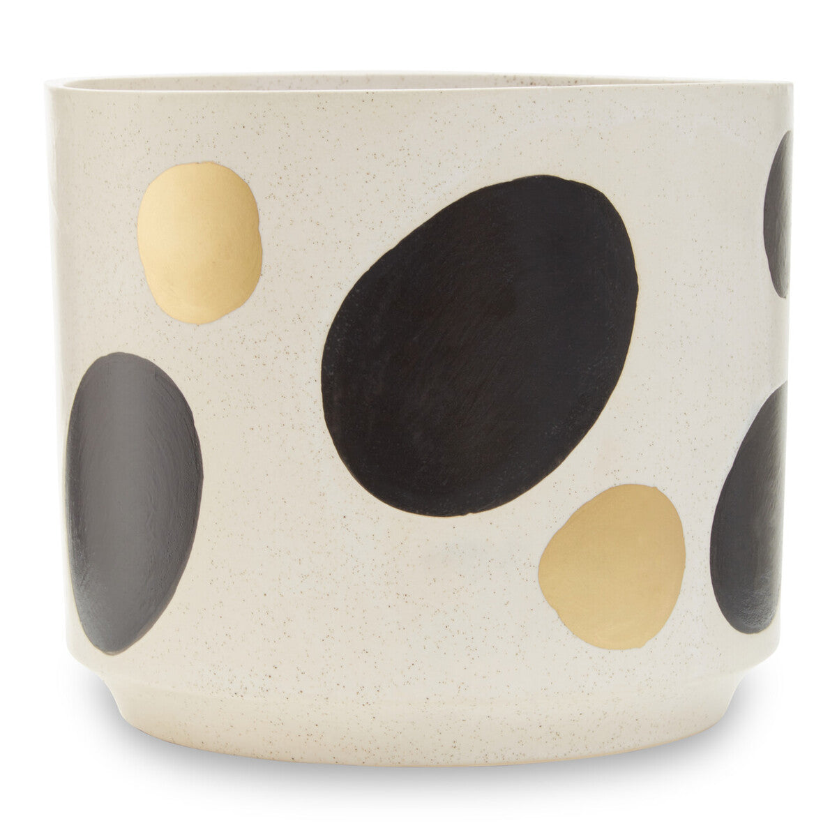 White and Gold Spotted Planter | Yuri