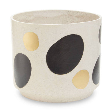 White and Gold Spotted Planter | Yuri