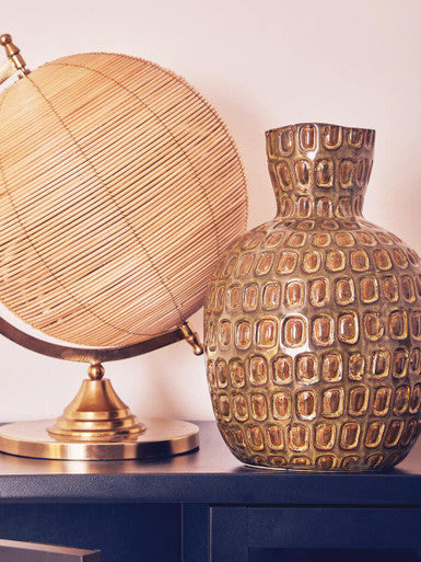 Large Green Textured Ceramic Vase | Yana