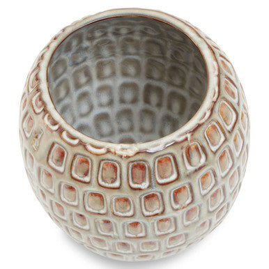 Small Cream Textured Ceramic Planter | Yana