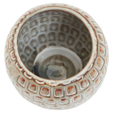 Small Cream Textured Ceramic Planter | Yana
