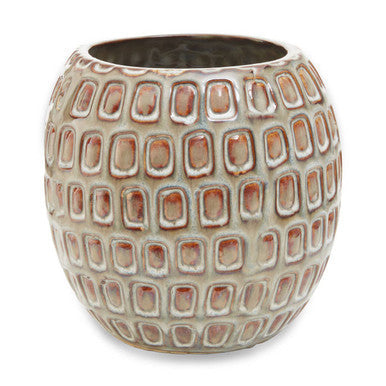 Small Cream Textured Ceramic Planter | Yana
