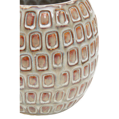 Small Cream Textured Ceramic Planter | Yana