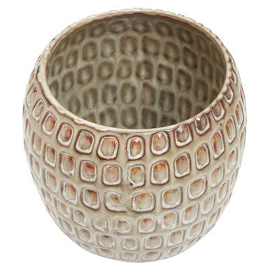 Large Cream Textured Ceramic Planter | Yana