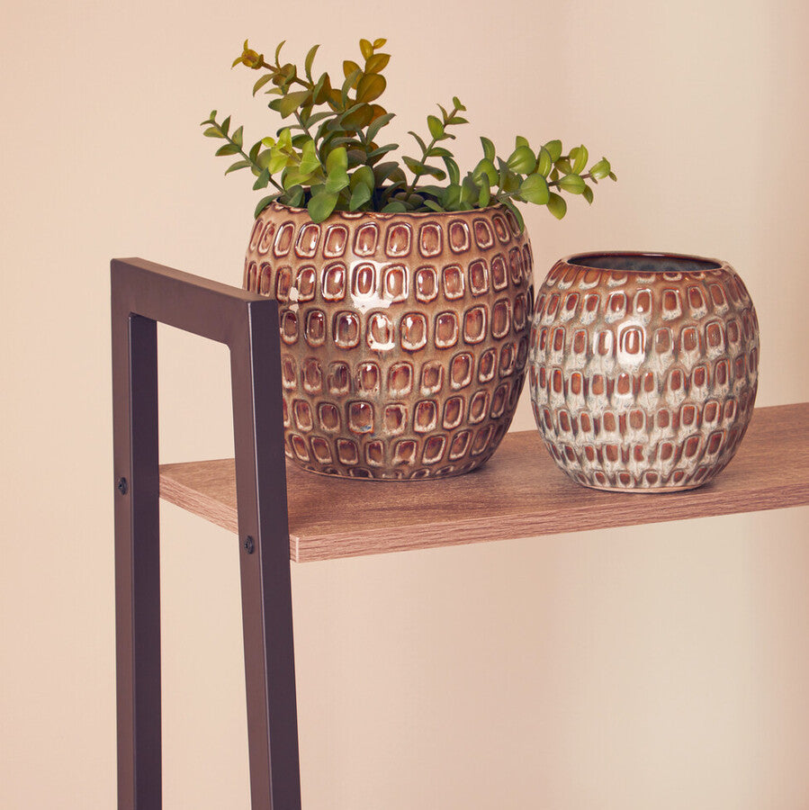 Large Cream Textured Ceramic Planter | Yana