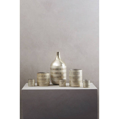 Glass Vase in Silver and Copper | Briella