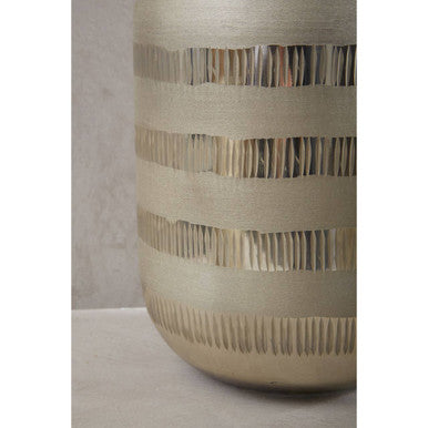 Glass Vase in Silver and Copper | Briella