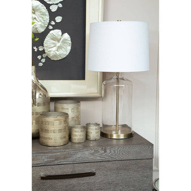 Glass Vase in Silver and Copper | Briella