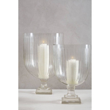 Large Glass Hurricane Candle Holder | Cortina