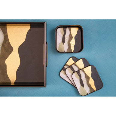 Set of Two Assorted Colour Rectangular Trays | Celina