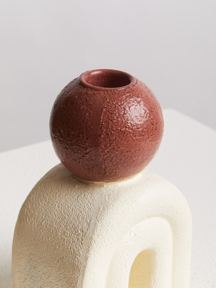 Candle Holder with Cream Base | Utica
