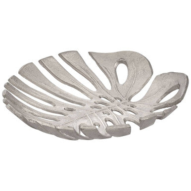 Monstera Large Silver Finish Leaf Dish | Prato