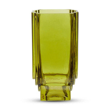 Small Olive Green Glass Vase | Edan