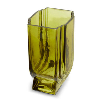 Small Olive Green Glass Vase | Edan