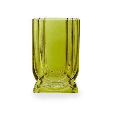 Small Olive Green Glass Vase | Edan