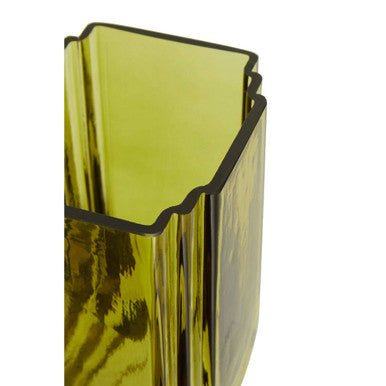 Small Olive Green Glass Vase | Edan