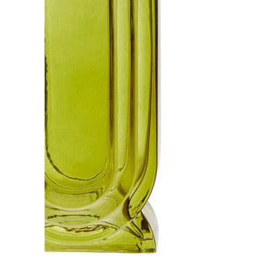 Small Olive Green Glass Vase | Edan