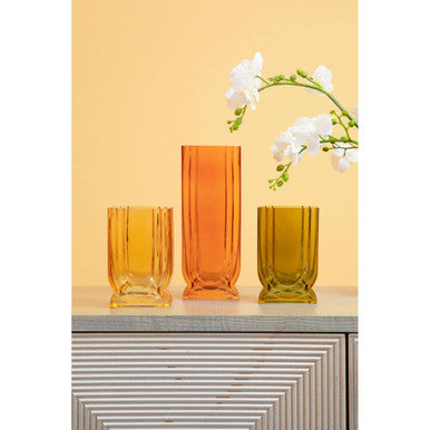 Small Ochre Yellow Glass Vase | Edan