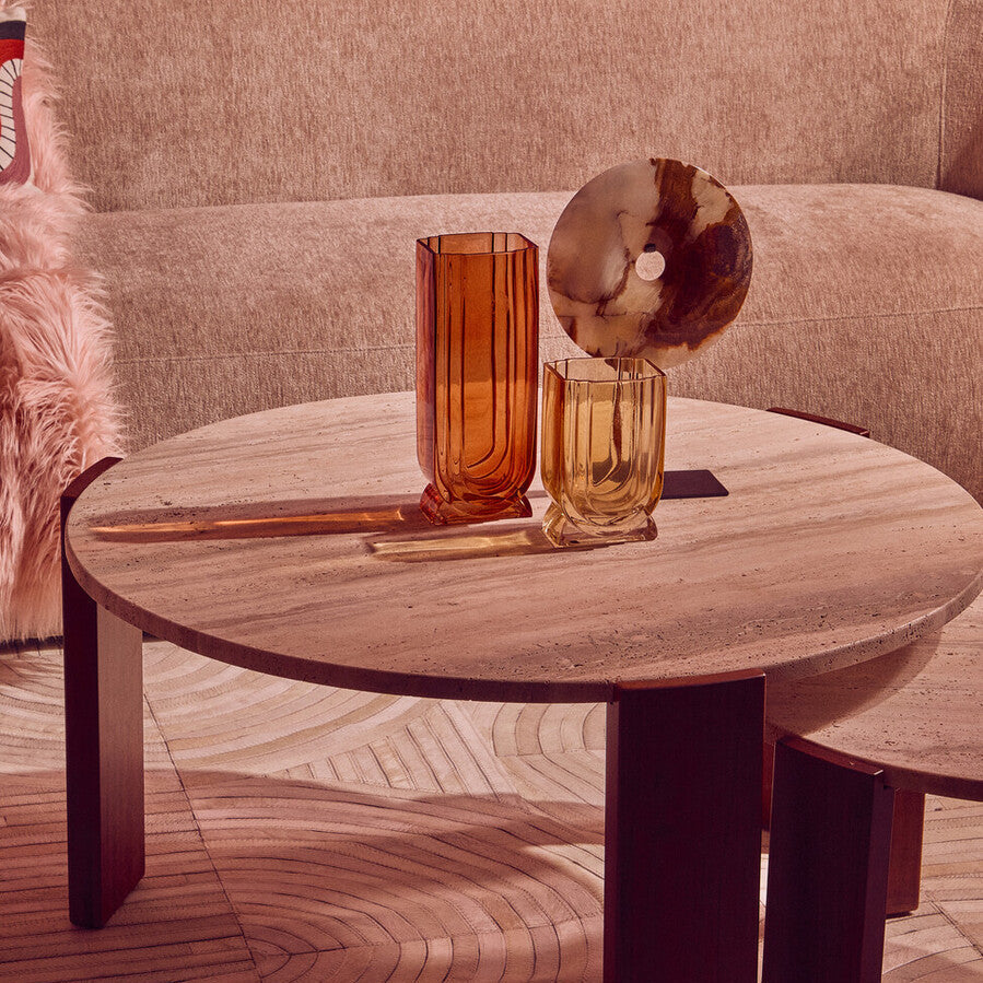 Small Ochre Yellow Glass Vase | Edan