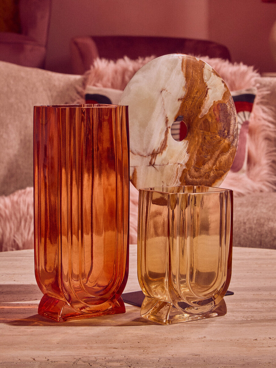 Small Ochre Yellow Glass Vase | Edan