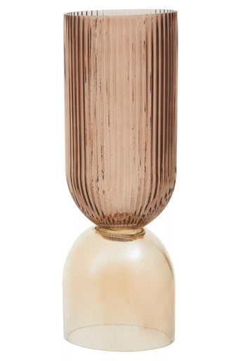 Large Amber and Brown Glass Vase | Esma