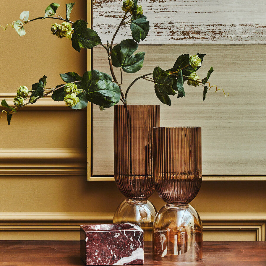 Large Amber and Brown Glass Vase | Esma