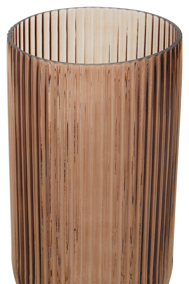 Large Amber and Brown Glass Vase | Esma