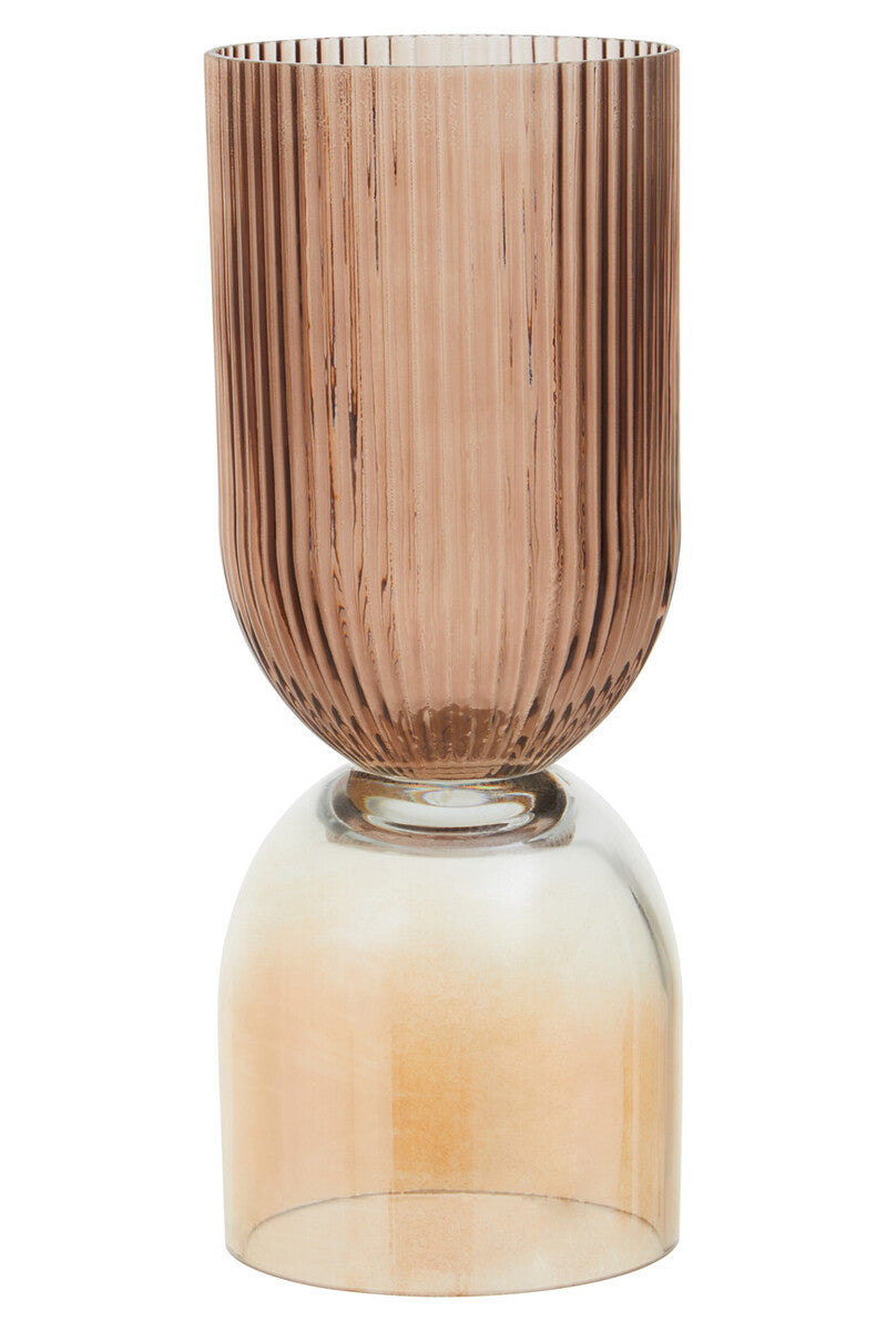 Small Amber and Brown Glass Vase | Esma