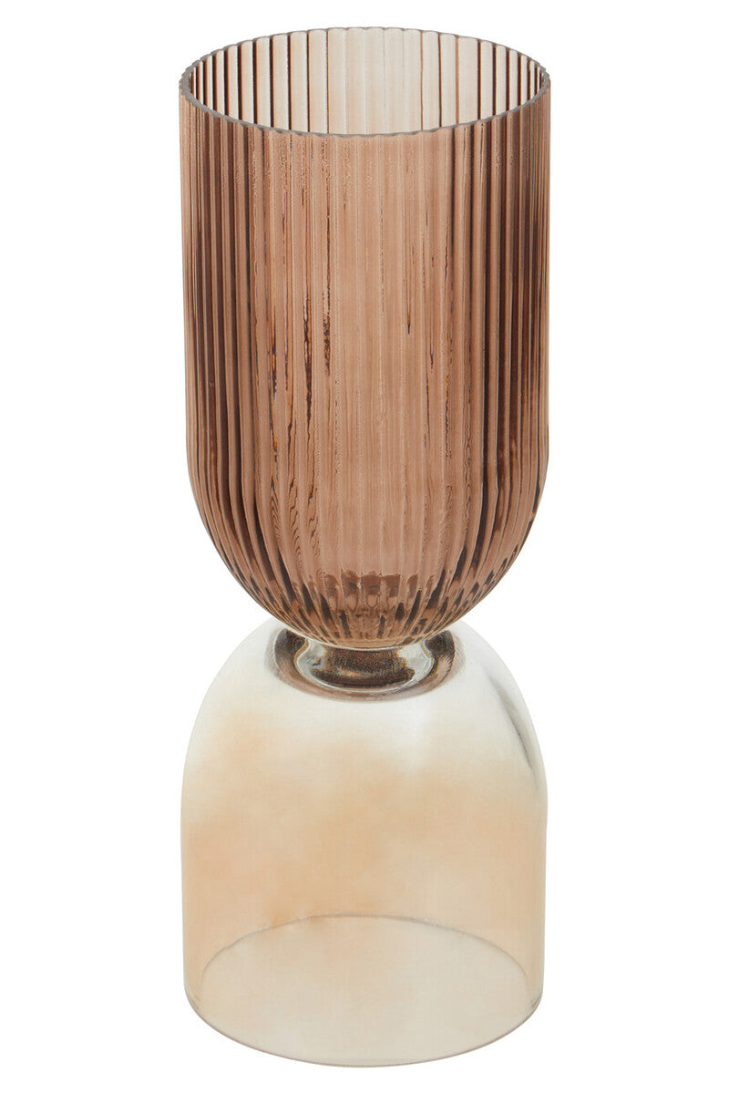 Small Amber and Brown Glass Vase | Esma