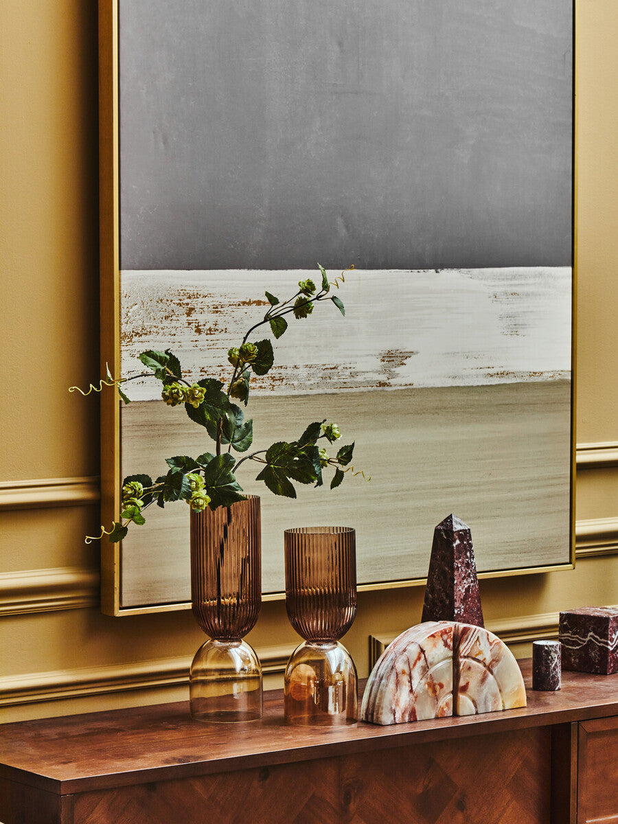 Small Amber and Brown Glass Vase | Esma