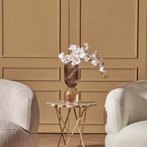 Small Amber and Brown Glass Vase | Esma
