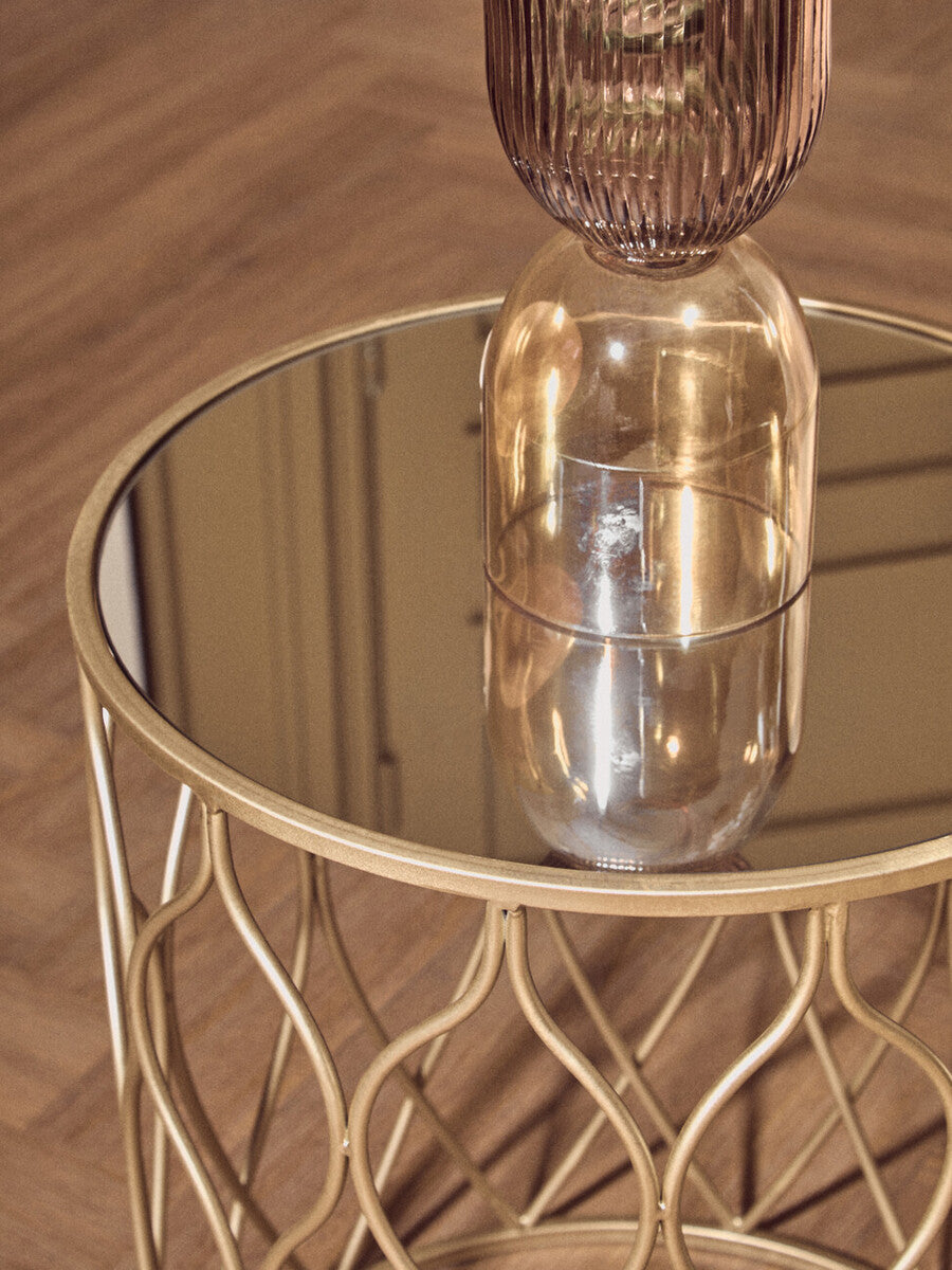 Small Amber and Brown Glass Vase | Esma