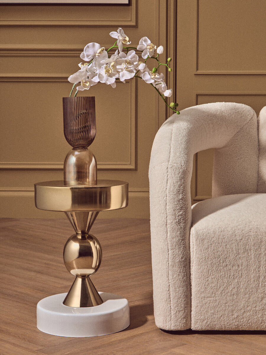 Small Amber and Brown Glass Vase | Esma