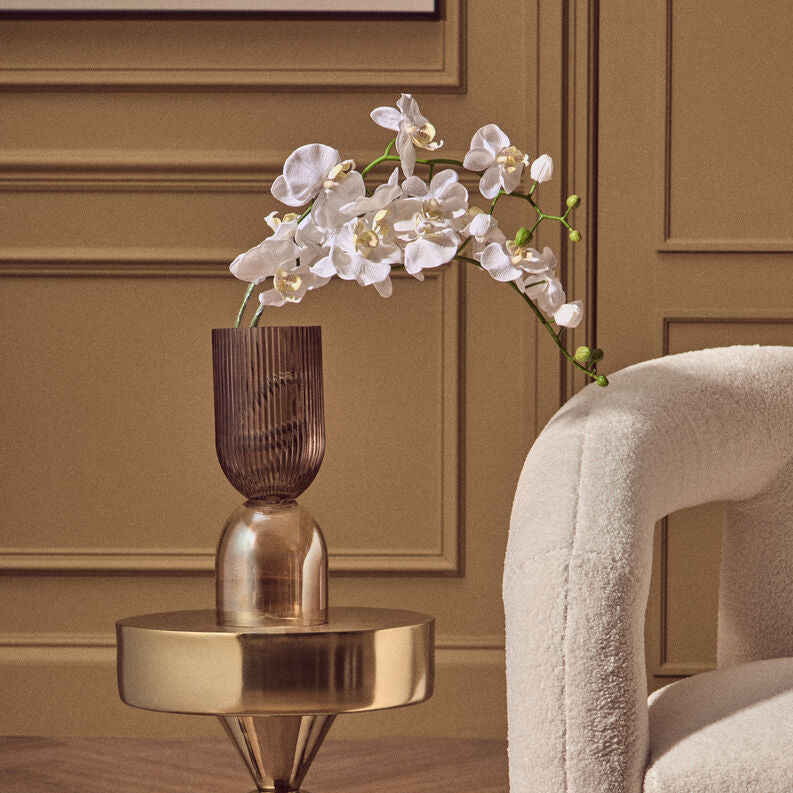 Small Amber and Brown Glass Vase | Esma