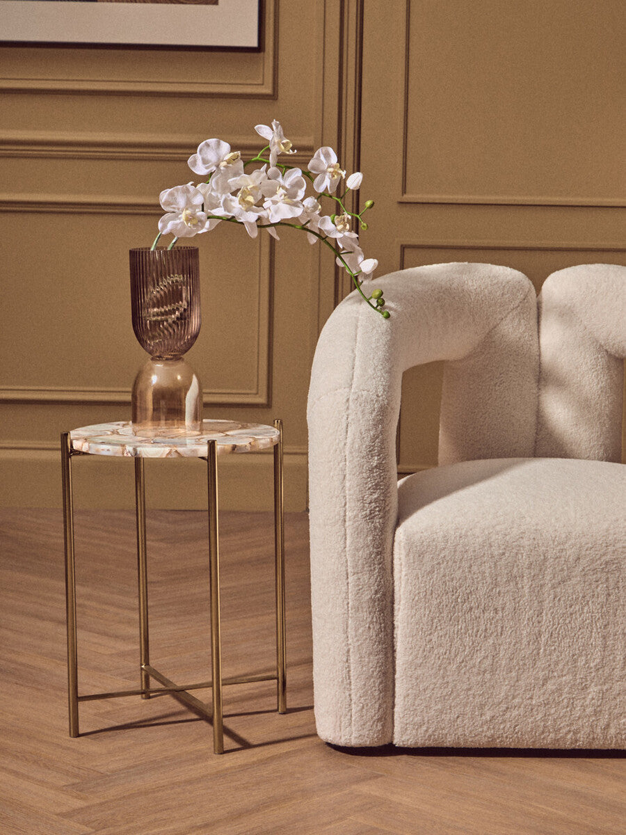 Small Amber and Brown Glass Vase | Esma
