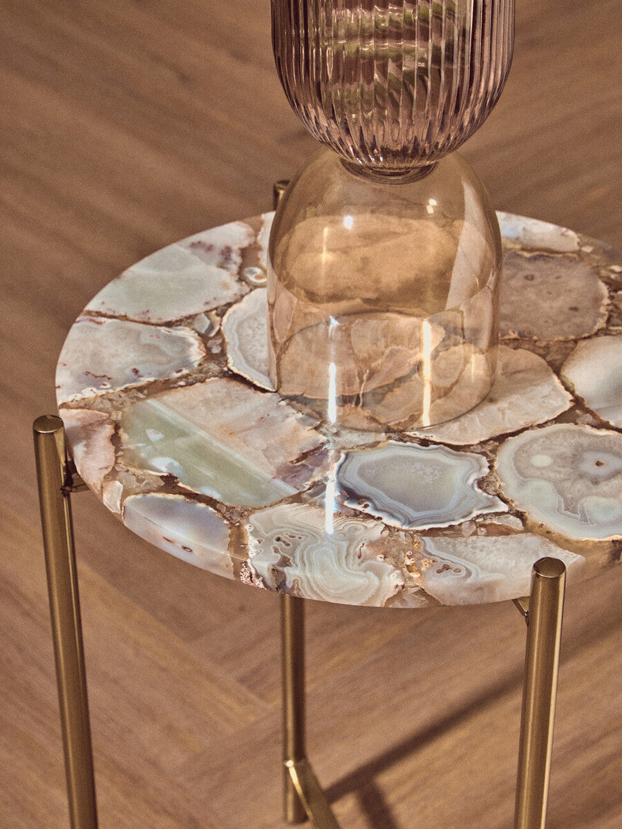 Small Amber and Brown Glass Vase | Esma