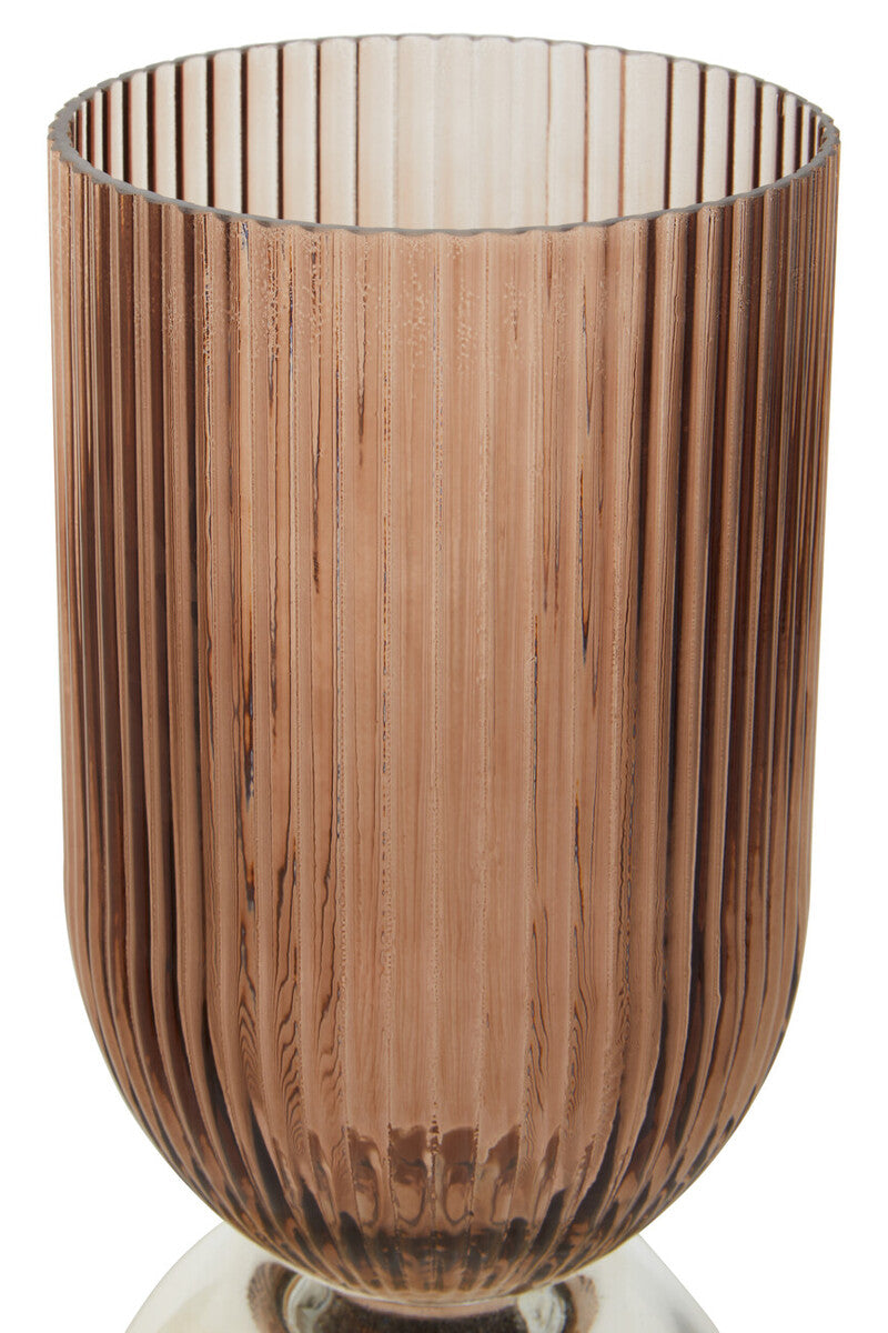 Small Amber and Brown Glass Vase | Esma