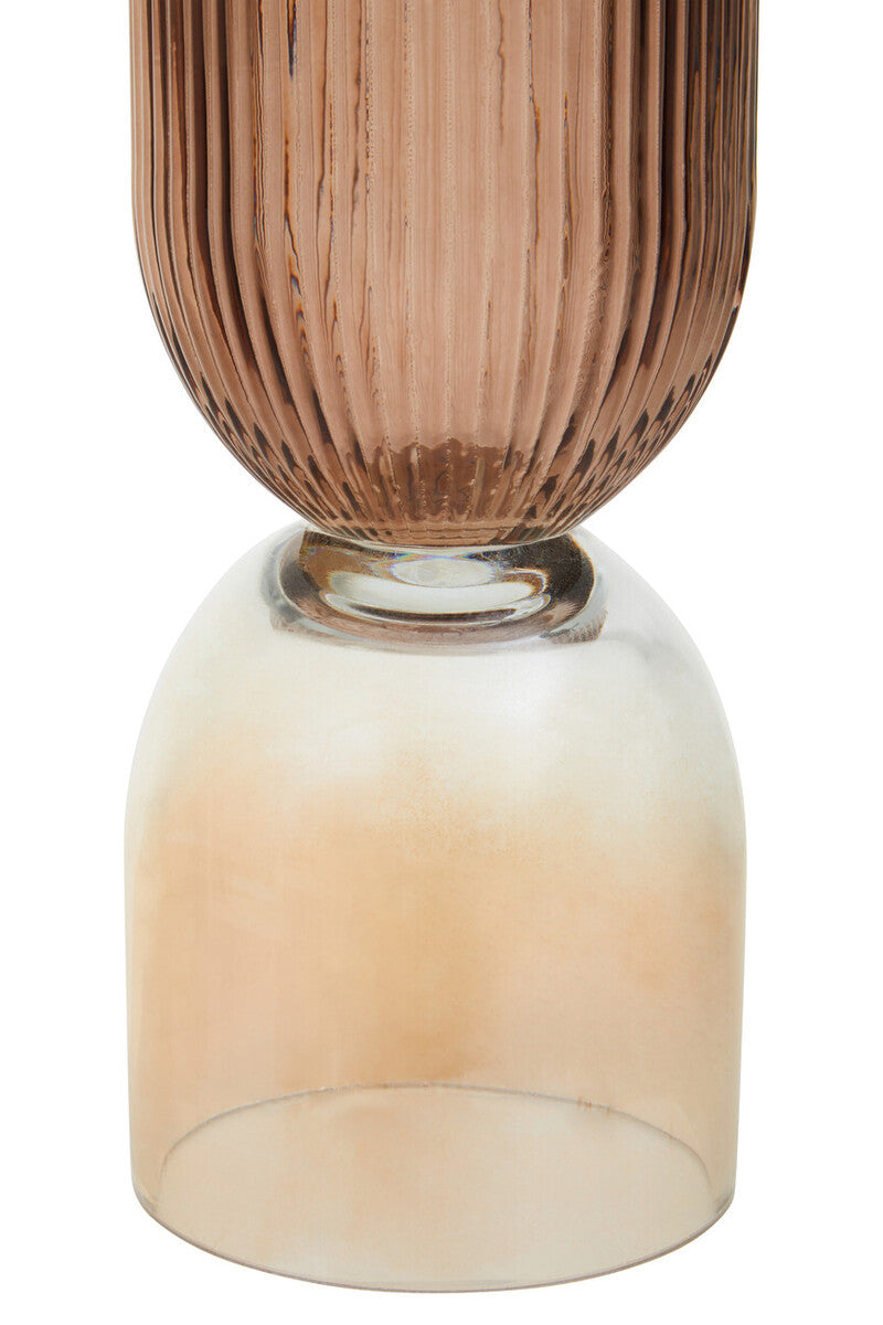 Small Amber and Brown Glass Vase | Esma