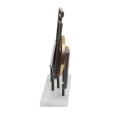 Large Assorted Colour Metal Sculpture on Marble Base | Simbolo