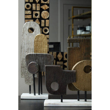 Large Assorted Colour Metal Sculpture on Marble Base | Simbolo