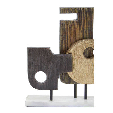 Large Assorted Colour Metal Sculpture on Marble Base | Simbolo