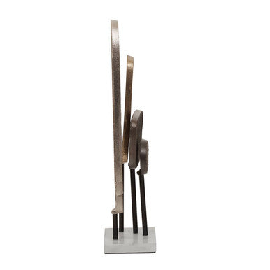 Small Assorted Colour Metal Sculpture on Marble Base | Simbolo