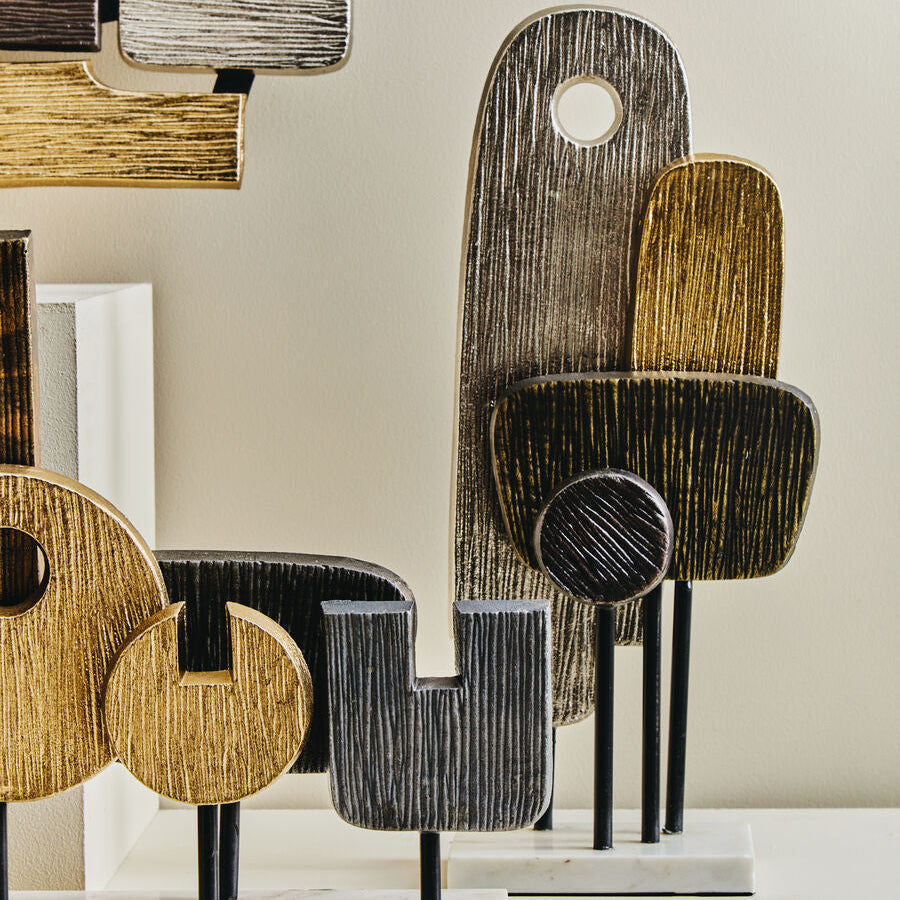 Small Assorted Colour Metal Sculpture on Marble Base | Simbolo
