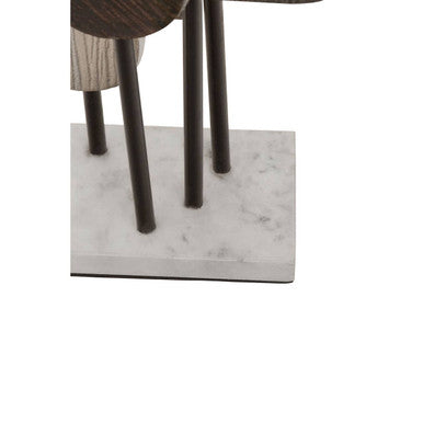 Small Assorted Colour Metal Sculpture on Marble Base | Simbolo