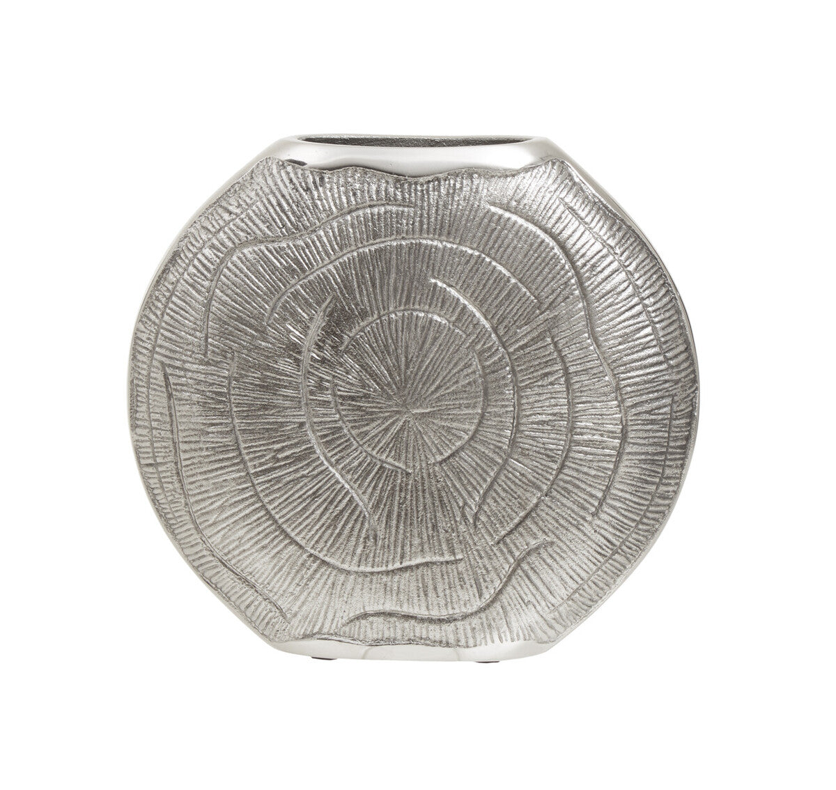 Small Oak Effect Silver Finish Vase | Silva