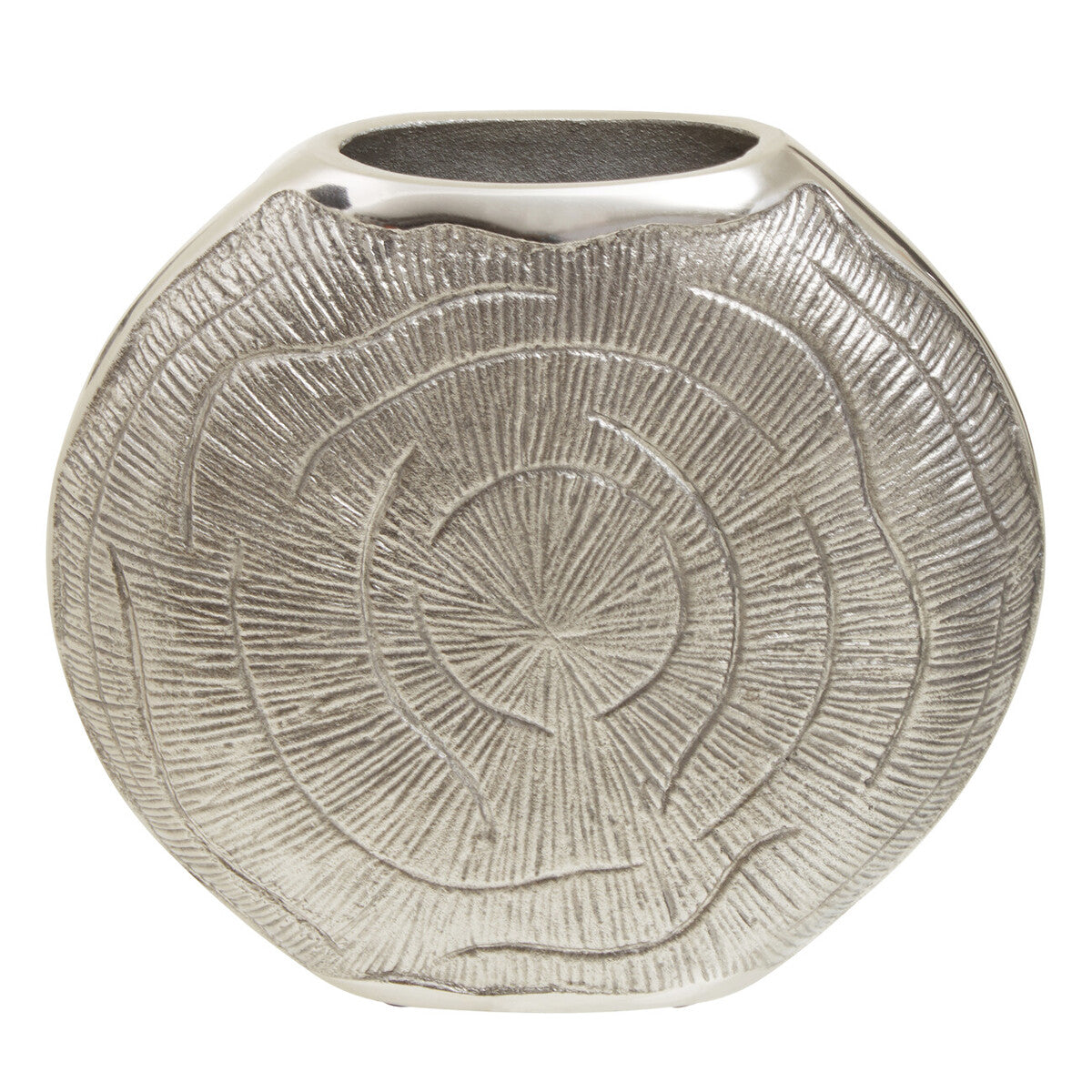 Small Oak Effect Silver Finish Vase | Silva